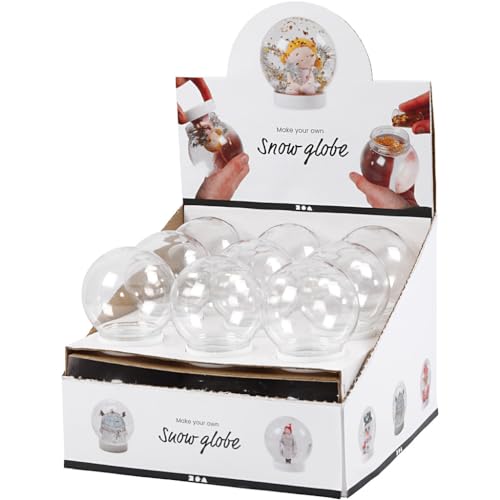 Bola de nieve de cristal soplado artesanal y base pesada de diseno elegante 2