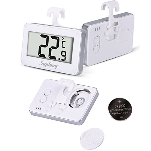 Kühlschrank-Thermometer, SUPLONG Digitale Wasserdichte Kühlschrank Mit Gefrierfach Thermometer Mit Gut Lesbarem LCD… – Bild 3