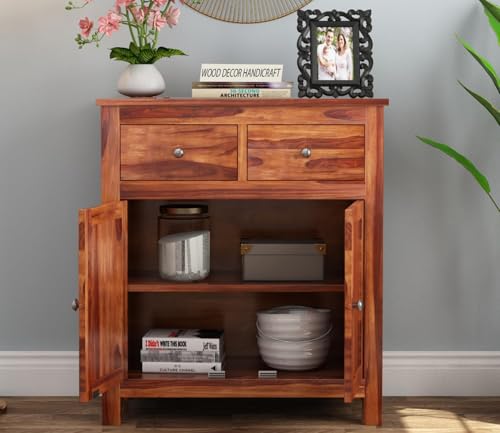 Image of Wooden Chests of Drawers Bedroom || Kitchen CabinetStorage || Sideboard Cabinets,Crockery Cabinet, Home Kitchen Furniture,Multipurpose Cabinet (Honey Finish)