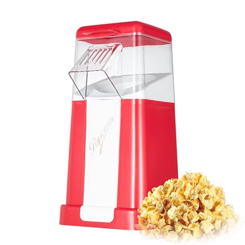 Popcorn, Popper Maker, máquina para palomitas de maíz rápida en 3 minutos, máquina para palomitas automática para uso doméstico Party Kids, rojo