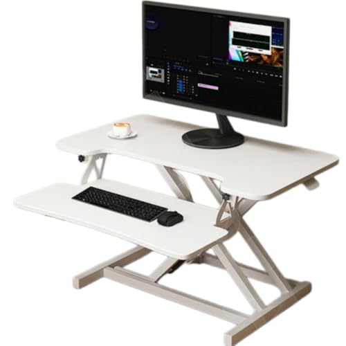 TBQZ�X�^���f�B���O�f�X�N ��� �L�[�{�[�h��t�� ���~�f�X�N �ݑ�[�N �I�t�B�X (�z���C�gA73*50*16cm)