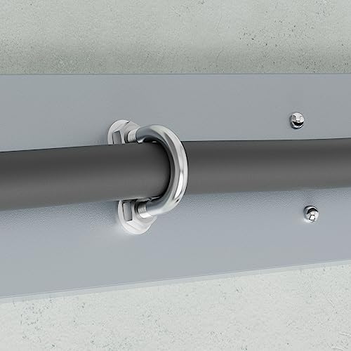 Image of 2 Sets 304 Stainless Steel Round Bend U-Bolts 1.65 inch(42mm) Inner Width 2.72 inch(69mm) Length M8 with Nuts, Frame Plate, Washers, Accessories for Boat Trailer Axle Sailboat Trailer