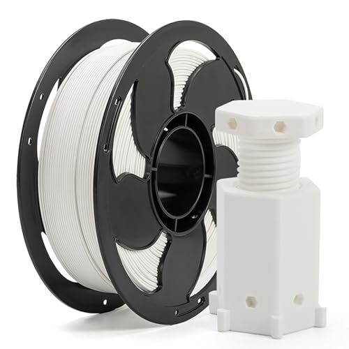 Image of White PLA Basic 1.75mm 1kg Spool 600mm /s High Speed 3D Printer Filament FDM | Beginner friendly Low warping No tangle Smooth finish Neatly wound Fast 1kg spool 2.2lbs AMS compatible for Bambu Ender
