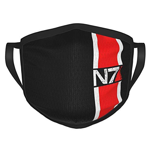 Hodenr Kkkm Masks-Mass Effect N7,Red Comfortable and Reusable Masks with Black Edges for Adults Adult, One Size