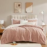 Photo Gallery geniospin set di biancheria da letto per letto queen size, ultra morbido, in sherpa, per letto queen size, 3 pezzi, in tessuto jacquard trapuntato, per l inverno, caldo, accogliente, 1 piumino con 2 Photo Gallery geniospin set di biancheria da letto per letto queen size, ultra morbido, in sherpa, per letto queen size, 3 pezzi, in tessuto jacquard trapuntato, per l inverno, caldo, accogliente, 1 piumino con 2