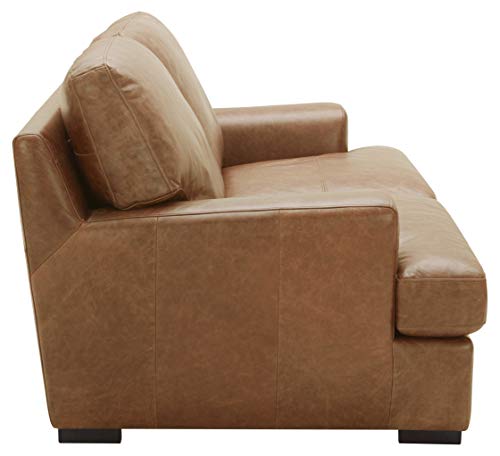 Amazon Brand - Stone & Beam Lauren Genuine Leather Down Filled Oversized Loveseat Sofa, 74 Amazon Brand - Stone & Beam Lauren Genuine Leather Down Filled Oversized Loveseat Sofa, 74