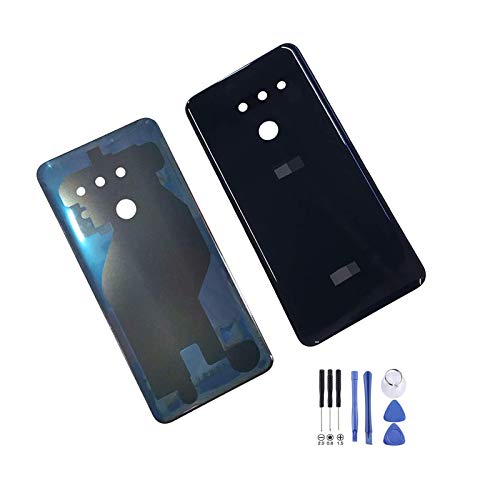 Slimall Battery Back Glass Rear Cover Housing Door Replacement for LG G8 ThinQ LMG820QM7, LM-G820UMB, LMG820UM0, LMG820UM1 LMG820UM2 LM-G820TMB (not ok for G8X Version)(Black)