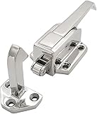 Stainless Steel Industrial Door Handle Lock, Heavy-Duty Spring Latch for Cold Storage Freezer, Durable Cooler Door Handle with 3-Hole Installation
