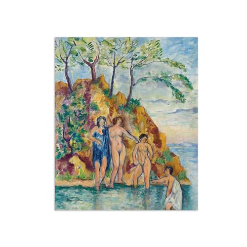 Affiche décoration salon Baigneuses Henri Manguin grand tableau mural