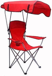 Camping Chairs Folding with Shade Canopy and Carry Bag,Outdoor Sun Protection Portable Chair, Garden Seaside Fishing Camping Chairs