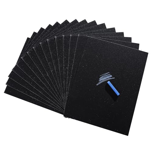 Fuyoooo 15 Sheet Sanded Pastel Paper for Artists 9 x 12 Inch 500 Grit Sanded Paper for Art Dry Painting Oil Pastel (9 x 12 Inch,Black)
