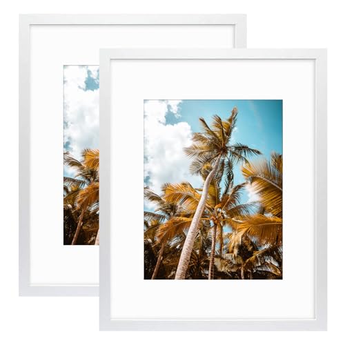 Frametory, Picture Frame - Made to Display Pictures - Wide Molding - Preinstalled Hardware 16X20 (Set of 2) White 2033X21