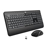 Style de clavier: Droit Logitech Mk540 Advanced Rf Sans Fil Qwertz Suisse Noir, Blanc - Claviers