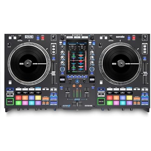 Rane System One All-in-One Standalone Motorized DJ Controller with Engine DJ OS, Seamless Mixing on 2 Decks, Stems FX, Serato DJ Pro, XLR Outputs