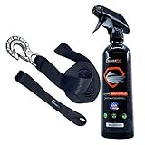 WavesRx 2"x12' Jet Ski Trailer Winch Strap with SS Hook + Ceramic Sealant Spray Wax (AquaShield) I Secure Retrieval, Launching & Transporting of Your PWC + Ultra Slick Hydrophobic Coating with Silicon