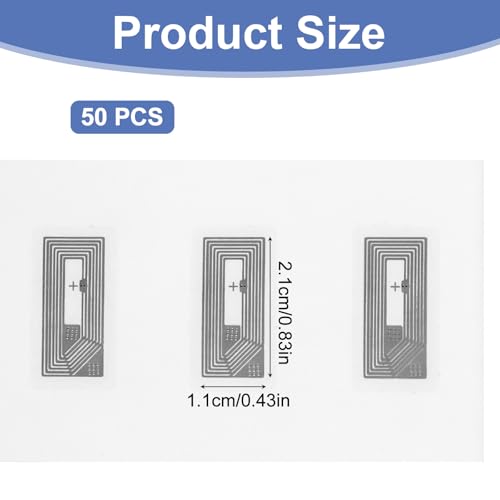 50 Stück NFC Tags Sticker 213 Ntag NFC-Chip Aufkleber 137 Byte Speicher NFC-Chip Programmierbar Wiederbeschreibbar für Alle NFC Fähigen Handys und Geräte