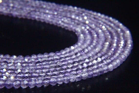 Perles améthyste rose rondelles de 2.5mm pour créer vos colliers de mariage bohème chic