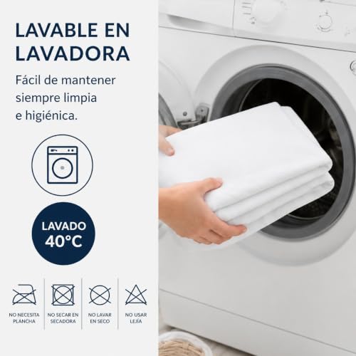 Funda de colchón acolchada de algodón 105x190 con cremallera transpirable 7