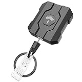 Retractable Keychain with Belt Clip, Heavy Duty Retractable Badge Holders with Carabiner Reel Clip,