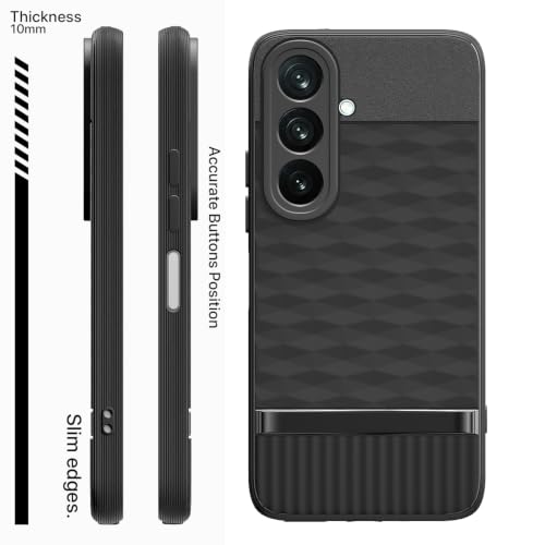 Image of Pikkme Back Cover for Samsung Galaxy M47 5G / A27 5G Camera Protection 3D Hexa Cube Design Silicone Protective Bumper Case (Black)