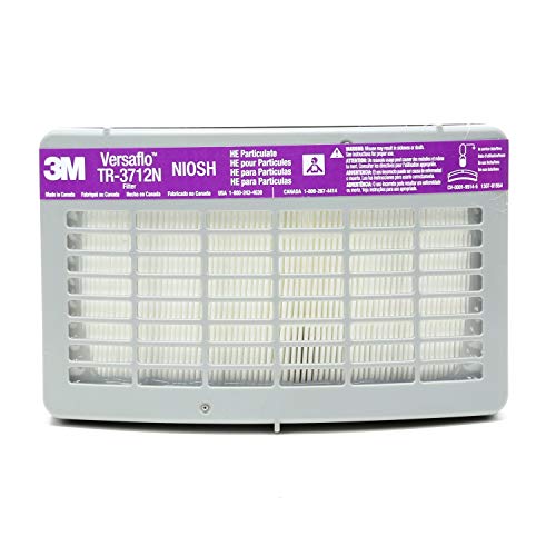 3M HE Filter TR-3712N, for Versaflo Powered Air Purifying Respirator TR-300 Series PAPR, 1 Filter