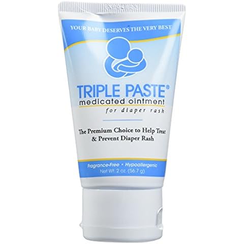 Triple Paste Diaper Rash Cream, Hypoallergenic Medicated Ointment for Babies, 2 oz (Pack of 3) Cover