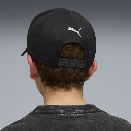 Image of PUMA | Scuderia Ferrari Youth 5 Panel Baseball Cap Black
