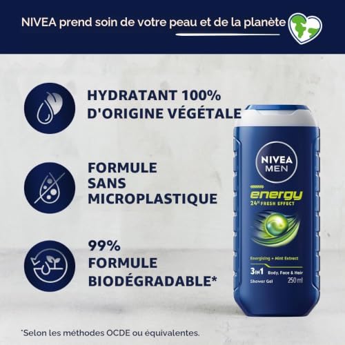 Nivea men gel douche energy extrait de 250ml - vue 8