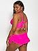 Smart & Sexy womens Side-tie Skirt fashion swimsuit bottoms separates, Fuchia Sizzle, Small US