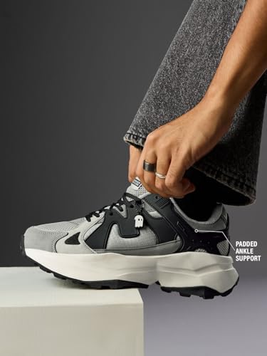 Image of The Souled Store Raptors V2: Men and Boys Low Top Sporty Casual Street Wear Chunky Sneakers | Retro Trainer with Breathable Mesh, Cushioned EVA Midsole & Ultra-Grip Rubber Outsole