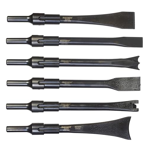 Image of Mayhew Tools 32200 Pneumatic Tool Set, 6-Piece Non-Turning, Black Oxide Finish
