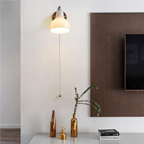 Applique en cuivre et noyer haut de gamme avec diffuseur sphérique blanc - 4