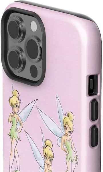Skinit Impact Phone Case Compatible with iPhone 14 Pro Max - Officially Licensed Disney Tinker Bell Water Color Art Poses Design
