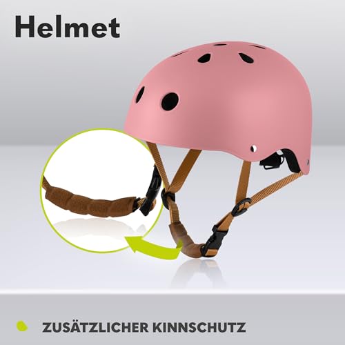 LIONELO Helmet Schutzhelm für Kinder, verstellbar 50-56 cm, Kinnschutz – Ansicht 5
