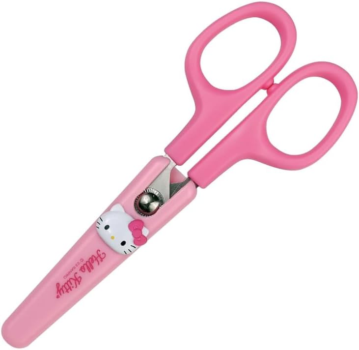 Cute Kitty Friends Stationery Scissors with Safety Cap (Light Pink) 마이멜로디