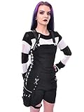  Heartless Clothing Damen Latzshorts Pentacraft Dungarees (Schwarz, M)