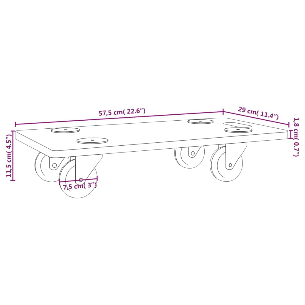 Pedane 6 pz Rettangolari in Legno Multistrato, Commercio e Industria,Movimentazione di Materiali,Pianali di carico e Pallet, 19.09kg-154886