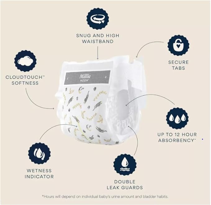 Image of Millie Moon Luxury Diapers - Size 3-144ct (Pack of 1)