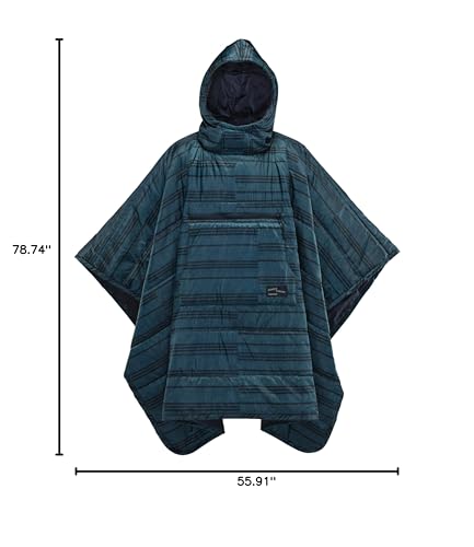 Image of Therm-a-Rest Honcho Poncho Wearable Hoodie Blanket, Blue Print