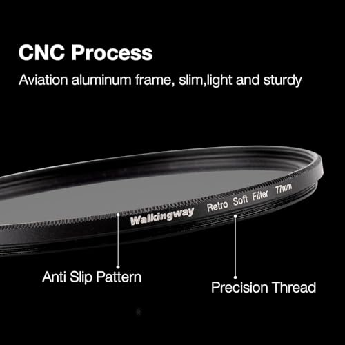 Image of WalkingWay 95mm Retro Soft Filter Vintage Pro-Mist Warm Diffusion Lens Filter Film Camera Effect for Portrait Architecture Landscapes