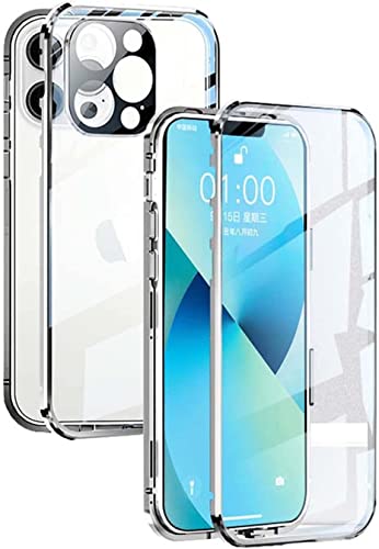 Étui magnétique iPhone 14 Pro double face en verre pour éviter les rayures sans coque lourde