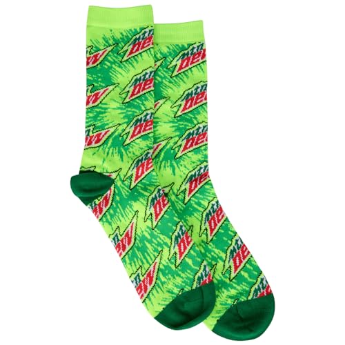 H3 Sportgear Mountain Dew Core Logo Crew Socks, Green