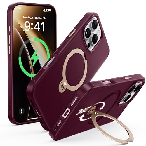 y2025VoE@\̋ɂ݁zCASEKOO iPhone 16 Pro p P[X 360x]X^h c ČRKi ϏՌ MagSafeΉ  ~ }bgdグ wh~ ϖh~ CX[dΉ Xgbvz[t p