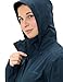 VAUDE Escape Light Regenjacke Damen – wasserdicht, atmungsaktiv und winddicht mit 2-Lagen-Membran, verstaubare Kapuze, 420g leicht, dark sea,