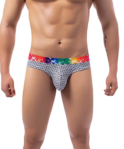 eywlwaar Men's Thong Underwear Comfy Sexy Wide Waistband Low Rise T-Back Panties2