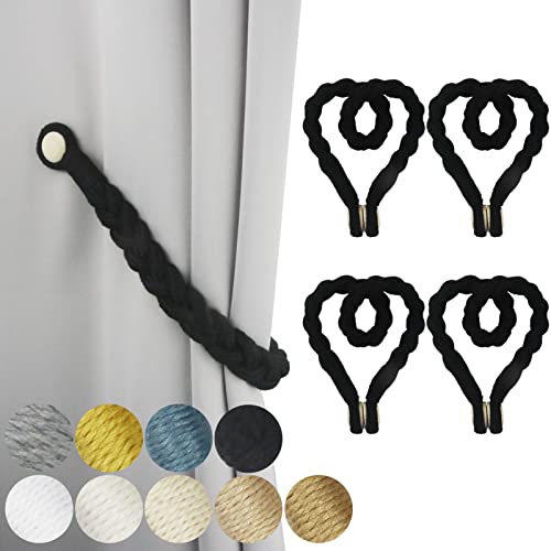 Magnetic Soft Curtain Tiebacks Rope Cotton Window Curtain Holdbacks Porlau