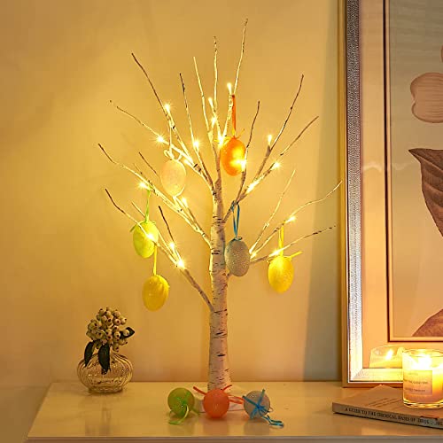 Vanthylit Easter Decorations, Led Easter Tree Lights With Timer, Lighted Birch Tree With Eggs Battery Powered, 2Ft Easter Centerpiece Decoration Tabletop Tree Light, Easter Decorations For The Home #TOP5