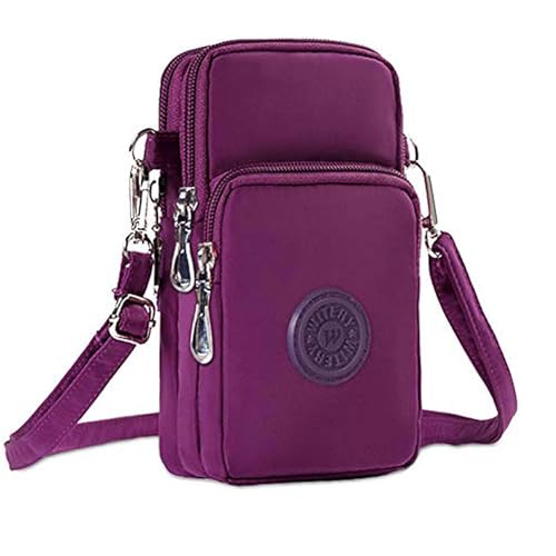 WITERY Small Crossbody Bags for Women - Waterproof Crossboby Purses Mini Shoulder Bag with Adjustable Strap, Nylon Arm Bag Cell Phone Purse Pouch for Travel