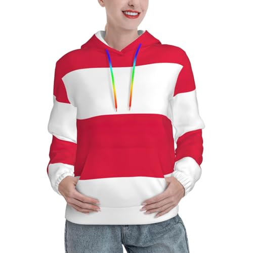 Sweat à capuche femme drapeau polonais en textile premium doux et finitions soignées