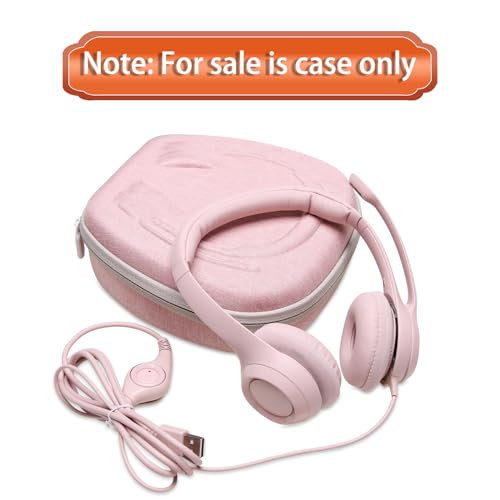Headset Headphone Case Compatible with Logitech H390, H430, H570e, Zone 300, Zone 301 or JLab Go Work, JIAMQISHI, EAGLEND Headset, Pink(Case Only) by L LTGEM - Image 8